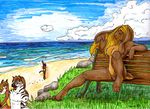  anthro beach breasts brown brown_fur canine cat equine feline female fox foxene fur lagomorph like_a_boss male mammal nipples nude pussy rabbit seaside spread_legs spreading zebra 