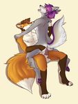  anal_penetration anthro anus canine celestina drooling duo female fox hair jess_(teckly) male mammal nude penetration penis plain_background purple_hair saliva sex sitting straight taasla tongue tongue_out werefox werefox_(character) white_background wolf 