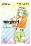  goggles goggles_on_head green_eyes green_hair gumi jacket megpoid_(vocaloid3) nail_polish official_art shorts solo suspenders vocaloid yuuki_masami 