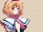  alice_margatroid blonde_hair blue_eyes blush hairband megumiya solo touhou 