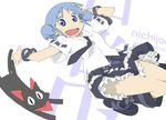  blue_hair masariro naganohara_mio nichijou sakamoto tie 