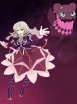  :o blonde_hair boots bow creature dress elize_lutus frills full_body green_eyes itoda_(spica) long_hair open_mouth purple purple_footwear ribbon tales_of_(series) tales_of_xillia teepo_(tales) 