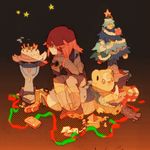  apricorn bad_id bad_pixiv_id blue_(pokemon) brown_hair cake cameo character_doll christmas christmas_tree delibird doll food game_boy gen_2_pokemon gen_3_pokemon gift gloves handheld_game_console highres pokemon pokemon_(creature) pokemon_special red_hair ribbon satobitorotoku silver_(pokemon) sitting sneasel teddiursa toy wailord 