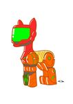  armor equine horse mammal metroid metroid_(series) my_little_pony plain_background ponification pony rule_85 samus_aran solo source_request unknown_artist white_background 