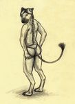  armendariz braid butt canine mammal panties sketch solo underwear 