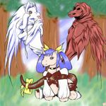  blue blue_hair brown clothing cutey_storm dizzy_(guilty_gear) equine female feral guilty_gear hair hood horse mammal my_little_pony necro pegasus ponification pony purple_hair sticking_tongue tan teasing undine video_games white_body wings 