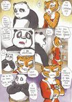  bear better_late_than_never blue_eyes cat comic concern daigaijin dialog dialogue embarrassed english_text feline female kung_fu_panda looking_back looking_over_shoulder male mammal master_tigress panda po red_eyes stripes tail text tiger 
