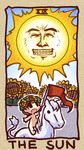  baby flag flower horse ikkyuu lowres nude original smile solo sun sunflower tarot the_sun 