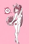  &hearts; anthro breasts canine dog english_text female hair hiddenwolf husky long_hair mammal navel nipples nude pink_background plain_background solo standing text texture_background 