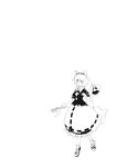  comic doll_joints doujinshi greyscale highres medicine_melancholy medium_skirt monochrome morino_hon open_mouth plant ribbon-trimmed_skirt ribbon_trim shoes short_hair skirt solo su-san touhou 