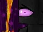 dazko dialated_pupil enderman fire minecraft not_furry purple_eyes running 