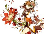  brown_hair flower green_eyes hair_flower hair_ornament hairband leia_rolando simple_background solo starshadowmagician tales_of_(series) tales_of_xillia 