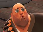  &hearts; aww bald big_eyes bullet cute daww gmod heavy_(team_fortress_2) looking_at_viewer male not_furry outfit puppydog_eyes russian sad team_fortress_2 
