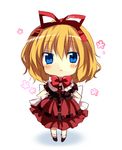  bad_id bad_pixiv_id blonde_hair blue_eyes blush chibi fujishiro_emyu hair_ribbon medicine_melancholy ribbon short_hair solo touhou wavy_hair 