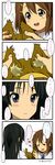  akiyama_mio animal_ears blush chibi comic dog_ears headband highres hirasawa_yui jealous k-on! long_hair multiple_girls school_uniform short_hair suan_ringo tainaka_ritsu translated 