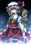  blonde_hair flandre_scarlet hat kazetto red_eyes side_ponytail solo touhou wings 