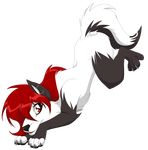  canine claws ear_piercing female hair mammal pain_(artist) piercing plain_background red_eyes red_hair royal-pain-in-the-ass solo transparent_background wolf 