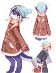  blush clothed clothing cub dragon hair hat horn human looking_at_viewer male mammal shota snooow white_hair yksel young 