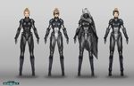  armor banned_artist blonde_hair bodysuit character_sheet concept_art goggles hood mask nova_(starcraft) paul_kwon starcraft 