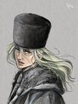  bohe fur_coat fur_hat grey_eyes hat long_hair male_focus necktie solo tiger_&amp;_bunny yuri_petrov 