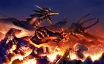  dragon epic fire golem highres insect lizard night no_humans original taedu 