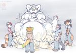  addickted anthro blush diaper group hi_res macro male mammal peeing simple_background snowman urine watersports wet_diaper wetting 