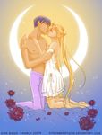  bishoujo_senshi_sailor_moon blush endymion eyes_closed kiss princes saliva tsukino_usagi usagui 