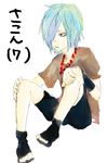  blue_hair itigopie jewelry naruto necklace sakon_(naruto) shorts 