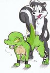  all_fours alligator anthro breasts crocodile cum cum_inside daigaijin doggy_position doggystyle duo female from_behind interspecies kellie_gator looney_tunes male mammal nipples nude penetration pep&#233;_le_pew pep&eacute;_le_pew plain_background reptile scalie sex skunk straight vaginal warner_brothers white_background 