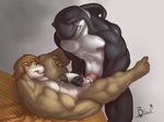  anal anal_penetration anthro balls biceps big_muscles cetacean cum cum_inside erection eyes_closed gay handjob lion21 lying male mammal marine muscles mustelid nude on_back orca otter pecs penetration penis presenting sex spreading table_lotus_position tail whale 