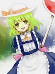  blonde_hair crescent_moon hat hko kana_anaberal moon short_hair solo touhou touhou_(pc-98) yellow_eyes 