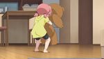  animated animated_gif barefoot bear child female german_suplex gif lowres mayo_chiki! pink_hair sakamachi_kureha stuffed_animal stuffed_toy suplex teddy_bear wrestling 