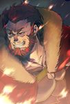  armor bad_id bad_pixiv_id beard cloak facial_hair fate/zero fate_(series) male_focus manly pachi_(akira28) red_hair rider_(fate/zero) solo 