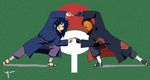  2boys cosplay crossover dragon_ball fusion_dance multiple_boys naruto naruto_shippuuden parody tobi uchiha_madara yun_(piyo-piyoyo) 