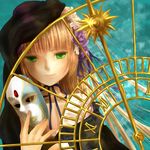  bad_id bad_pixiv_id blonde_hair choker face gosick green_eyes hairband highres lolita_hairband mask mitsu7621 ribbon_choker smile smirk solo victorica_de_blois 