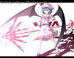  bad_id bad_pixiv_id blue_hair hat polearm red_eyes remilia_scarlet solo spear spear_the_gungnir touhou tsukumizu_yuu weapon wings 