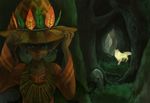  bad_id bad_pixiv_id blue_eyes earrings green_hair hat jewelry kokiri pointy_ears saria short_hair solo the_legend_of_zelda the_legend_of_zelda:_ocarina_of_time the_legend_of_zelda:_twilight_princess triforce wolf yo_mo 