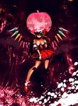  bad_apple!! blonde_hair breasts cleavage flandre_scarlet gloves highres large_breasts legs long_hair older red_eyes solo touhou vip_nanigashi 