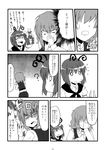  :d ? anger_vein angry antennae ascot blush cape closed_eyes comic facepalm greyscale kazami_yuuka kujira_lorant monochrome multiple_girls o_o open_mouth shaded_face skirt skirt_set smile touhou translated trembling vest wriggle_nightbug 