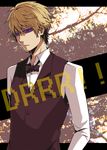  bad_id bad_pixiv_id blonde_hair durarara!! glasses heiwajima_shizuo male_focus pakkaane solo sunglasses tuxedo 