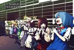  alice_margatroid bad_id bad_pixiv_id building cirno closed_eyes houraisan_kaguya ibuki_suika inaba_tewi izayoi_sakuya lefthand lineup multiple_girls open_mouth reisen_udongein_inaba touhou yakumo_yukari 