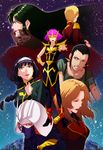  bad_id bad_pixiv_id braid cecilia_irene char's_counterattack cima_garahau earth edo_tatsuki green_hair grimace gundam gundam_0083 gundam_08th_ms_team gundam_zz hairband haman_karn headset highres kergerenko kycilia_zabi lipstick makeup military military_uniform mobile_suit_gundam multiple_girls nanai_miguel open_mouth orange_hair pantyhose pink_hair red_hair short_hair single_braid space topp uniform 