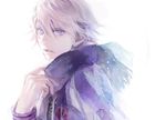  bad_id bad_pixiv_id blonde_hair ivan_karelin jacket letterman_jacket male_focus megane_(artist) purple_eyes purple_jacket scarf solo tiger_&amp;_bunny 