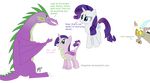  crossover dialogue diegotan discord_(mlp) dragon drony dt equine female friendship_is_magic hasbro horse interracial marshmallow_pony my_little_pony original_character pony rarity_(mlp) spike_(mlp) 