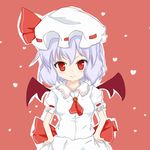  hat highres lavender_hair red_eyes remilia_scarlet shize_(coletti) solo touhou wings 