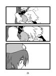  bow braid breast_smother comic greyscale hair_bow hat hong_meiling hug izayoi_sakuya maid monochrome multiple_girls seki_(red_shine) silent_comic star touhou twin_braids wavy_mouth 