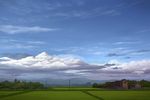  bad_pixiv_id cloud day field hill house landscape no_humans original power_lines scenery sky telephone_pole toshiyu_(10shi_yu) 