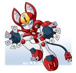  cord female machine mechanical medabots peppercat red red_body robot rongs1234 solo tail white white_body 