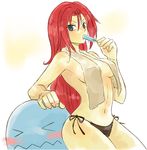  bikini_bottom breasts musashi_(pokemon) nintendo pokemon red_hair wobbuffet 