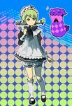  bad_id bad_pixiv_id bloomers bow braid creature dress elize_lutus full_body green_eyes green_hair hair_ornament hairclip hat kneehighs mary_janes ribbon shochi_(nezy884) shoes short_hair smile solo tales_of_(series) tales_of_xillia teepo_(tales) twin_braids twintails underwear white_bloomers white_legwear 